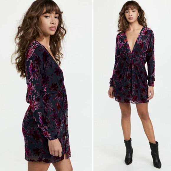 Rag & Bone Eloise Burnout Velvet Mini Dress - Picture 2 of 10